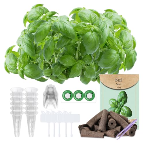 12-Pod Basil Herb Seed Pod Kit for AeroGarden, iDoo, Ahopegarden Hydroponic Growing System, 350mg Seeds