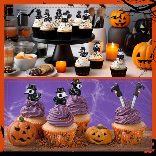 Briwooody 50 Pcs Halloween Mini Plague Doctor Figurine Bulk,Stylish Style - color: Stylish Style