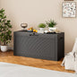 75 Gallon Outdoor Storage Box Waterproof Deck Box Patio Storage - color: Black, style: 75Gallon