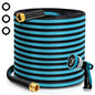 25FT Non-Expandable Garden Hose, Flexible Water Hose with Spray Nozzle, Kink-Resistant, Leakproof 3/4" Brass Connectors, Lightweight & Portable Water Pipe for Yard, Lawn Outdoor - size: 25FT