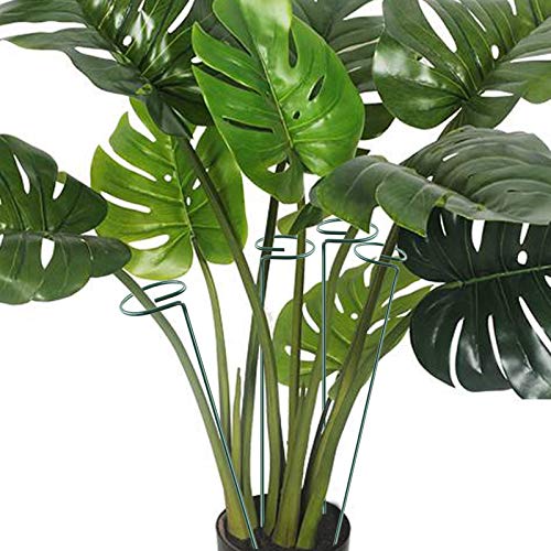 16 InchPlant Stakes for Flowers-12 Pack, Single Stem Plant Support Stakes - color: Green