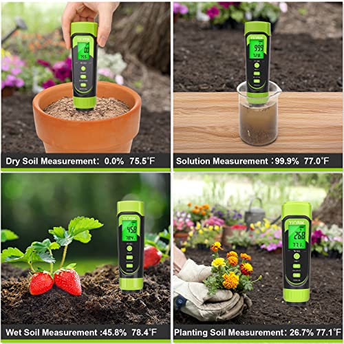 YINMIK Digital Soil Moisture Meter,Direct EC Tester for Soil