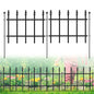 Decorative Metal Garden Fence 11" x 6', Small Fence Border with Stakes - size: 11″H x 6ft（5 Panels）