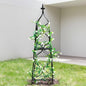 Metal Obelisk Trellis - 38.3"" Climbing Support for Vines & Roses - color: Black