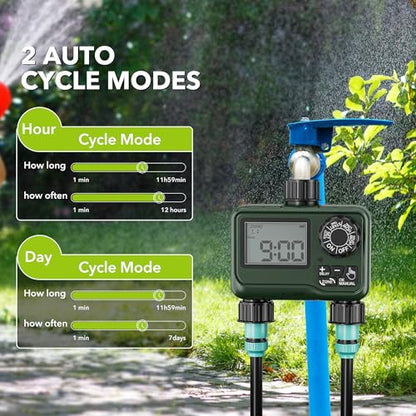 BN-LINK Outdoor Water Timer for Lawn, 2 Zone Programmable Sprinkler Timer - size: 2 Outlets