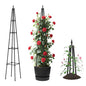 Alisisfores 6 FT Obelisk Trellis for Climbing Plants, Black - size: 6 Ft