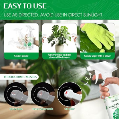 Leaf Shine Spray - Ready-to-Use Gloss & Polish for Indoor Plants