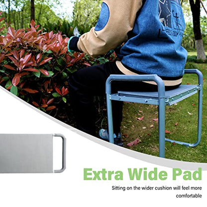 BESTHLS Foldable Garden Kneeler Seat with 11'' Wider Pad Kneeling and Seat - size: Style C