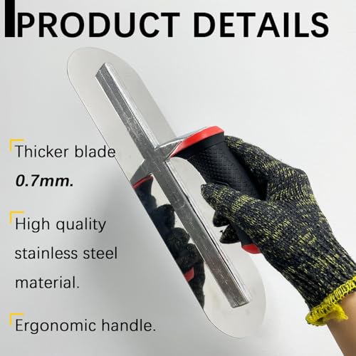 2 Pieces Pool Trowel, Stainless Steel Flat Finishing Trowel Set - size: Pool Trowel, 2 Pack