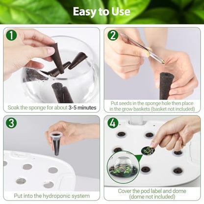 Growell 280Pcs Hydroponic Pods Kit, Seed Starter Refill for Indoor Garden - size: 280 Pcs