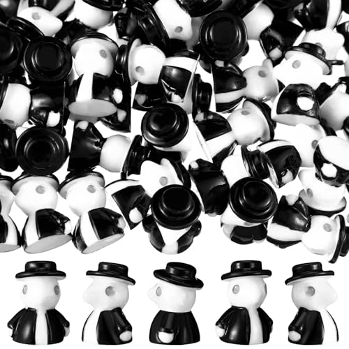 Briwooody 50 Pcs Halloween Mini Plague Doctor Figurine Bulk,Novelty Style - color: Novelty Style