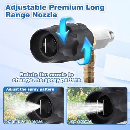 JOEJET Adjustable Long Range Downstream Injection Nozzle Kit 2-2.5 GPM - size: 15 FT, style: 2-2.5 Gallons