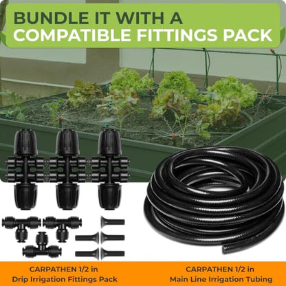 CARPATHEN 1/2" Irrigation Tubing for Quick Connect Drip System Kit, 50 feet
