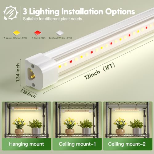 FREELICHT Plant Stand with Grow Light 5-Tier, 4×10W 5000K, 15.7x11.8x61.5IN - size: 15.7x11.8x61.5IN