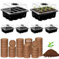 ZeeDix 6 Set Seed Starter Tray Kits with 90 Pack Coco Coir Pellets - color: 6 Set