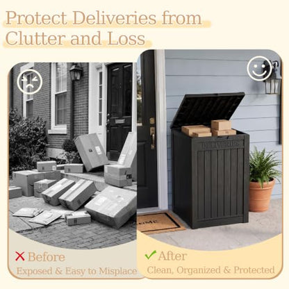 Outdoor Storage Box,90 Gallon Waterproof Package Delivery Boxes for Outside