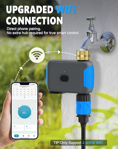 WiFi Sprinkler Timer, Smart Bluetooth Hose Timers, 1 Zone