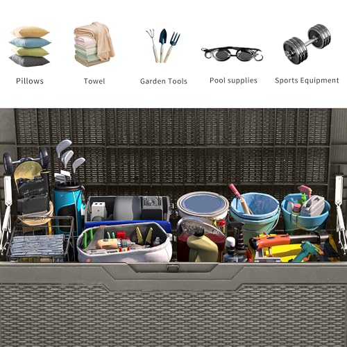 YITAHOME 100 Gallon Large Deck Box - color: Taupe