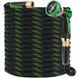 25 ft Non-Expanding Garden Hose, 360° Anti-Kink Swivel Fittings - color: Green, size: 25ft
