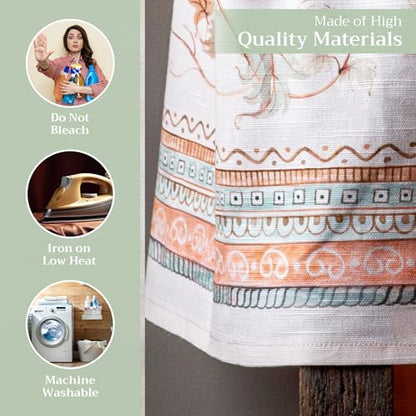 Maison d' Hermine Aprons for women with Pocket 100% Cotton (27.50"x31.50") - color: 147 - Giving Thanks