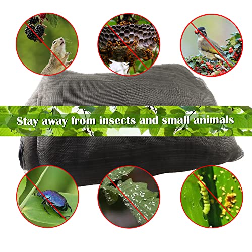 FONUNO Fruit Tree Netting with Zipper Birds Netting for Fruit Trees, Black - color: Black, size: 8 x 8 feet - 2 Pack