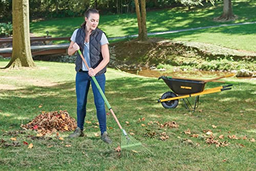 AMES 20201033 Steel Tine Leaf Rake with Hardwood/Steel Handle, 22 Tines