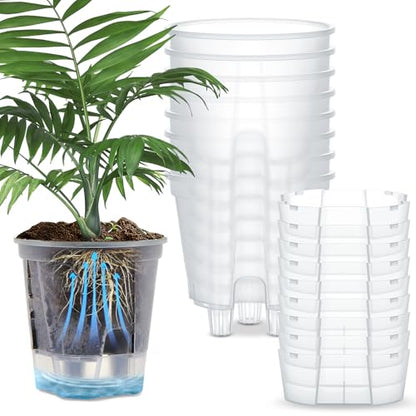 Wonderjune Self Watering Planter, 5.91'', Clear, 9 Pcs - color: Clear, size: 5.91''