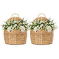2 PC Hanging Door Basket,Scalloped Wall Baskets for Front Door-L - size: Large *2