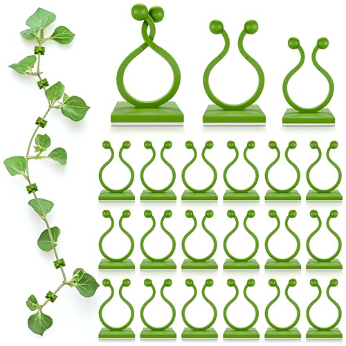 110 Pcs Self-Adhesive Climbing Plant Wall Clips for Vines (Green) - color: Green