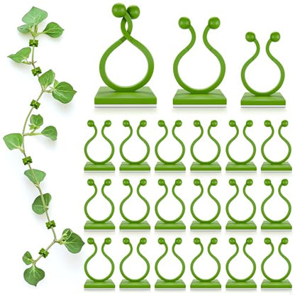 110 Pcs Self-Adhesive Climbing Plant Wall Clips for Vines (Green) - color: Green