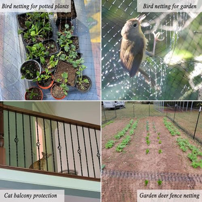 Bird Netting for Garden Protection, 7X100 FT Deer Fence Netting - size: 7x100 FT
