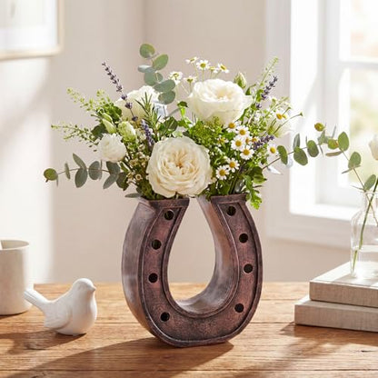 Qinyoung 1Pcs Horseshoe Hanging Wall Planters for Plants, Dry Flower Vase - style: Dry Flower Vase
