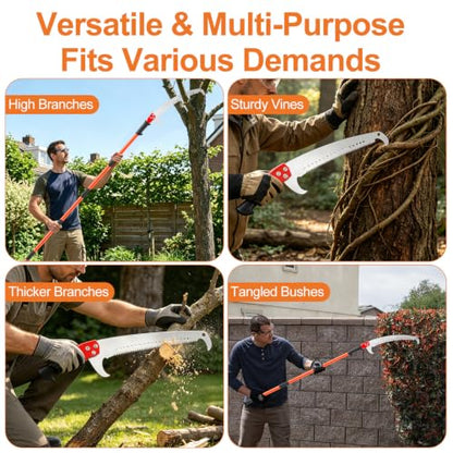 14.5FT Pole Saw for Tree Trimming Extendable Pruning Saw Trimmer