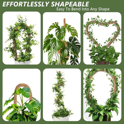 MAFONE Moss Pole, 47 Inch Bendable Moss Pole Monstera Plant Support - size: 47inch