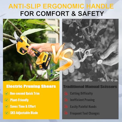 21V Brushless Cordless Electric Pruning Shears Max 2" Cutting