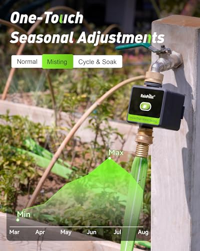 RAINPOINT Smart Hose Timer for Garden, Smart Water Timer with Brass Inlet & Outlet (Not Include Gateway), Automatic Irrigation System for Lawns and Yard - size: 1-Zone（Without Gateway）