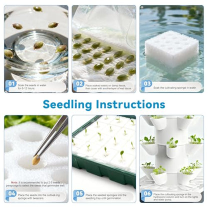 JESLED 6 Tiers Hydroponics Growing System Kits with LED Grow Lights,Tent