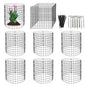 Eunika 8 Pack Round Plant Protector from Animals,24 Pcs 12" x 12" - color: Black-24pcs