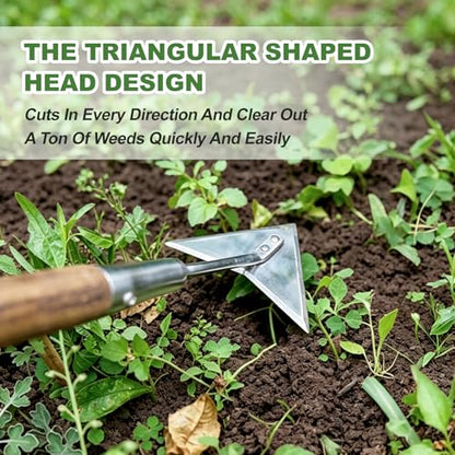 Haliaeetus Triangle Hoe, 60'' Scuffle Hoe Keeping Your Back from Tiring Out - size: 60'' Triangle Head Hoe
