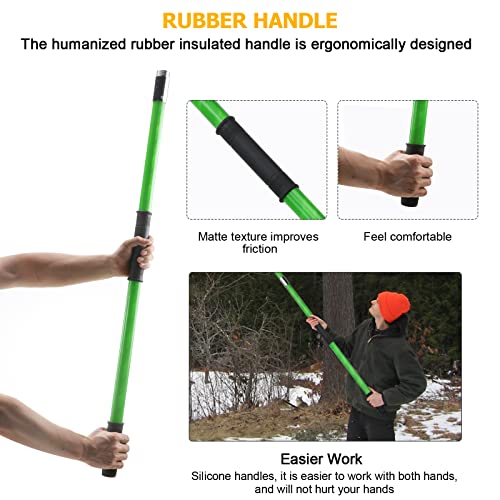 27 Feet Tree Pole Pruner Manual Branches Trimmer Tree Branch Garden Tools Loppers Hand Pole Saws Extendable Height Adustable System for Sawing and Shearing - size: 27FT(with branch scissors)