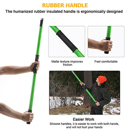 27 Feet Tree Pole Pruner Manual Branches Trimmer Tree Branch Garden Tools Loppers Hand Pole Saws Extendable Height Adustable System for Sawing and Shearing - size: 27FT(with branch scissors)