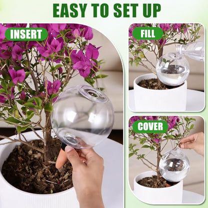 2 Pack 26 oz Extra Large Plant Self Watering Globes Top Fill - size: 2 Pack