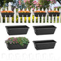 Railing Planter Box 4 Pack Window Boxes Planters with Flower Box Brackets - color: Black+white Brackets