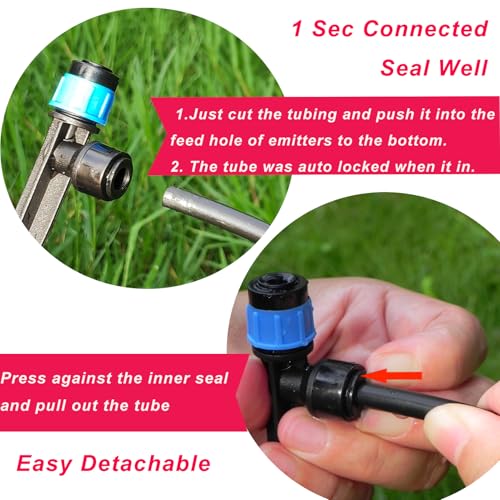 Drip Irrigation Emitters, 30 PCS, Push-to-Quick Connect