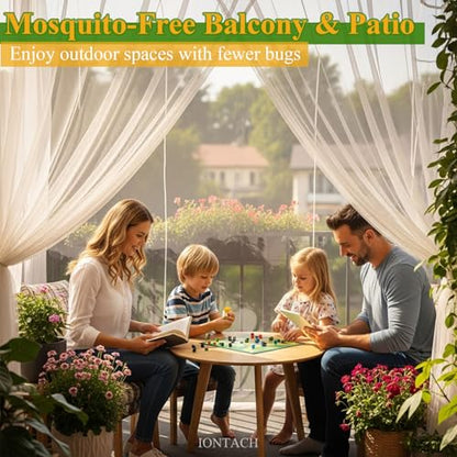 IONTACH 10 X 20 Ft Mosquito Netting for Garden Patio, White - color: White, size: 10 X 20ft