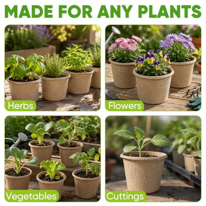 20 Pack 5 Inch Biodegradable Nursery Peat Pots