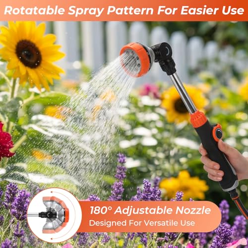 Chumia 2 Pack 18" Watering Wand for Garden Hose, 8 Spray Patterns