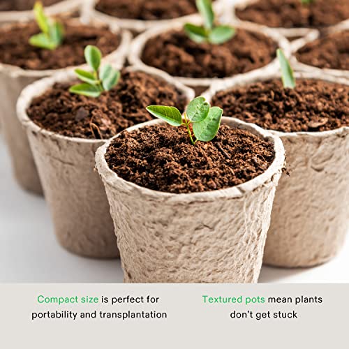 VIVOSUN 3.15“ Peat Pots, 120 Packs Seed Starting Pots with Drainage Holes - size: 120