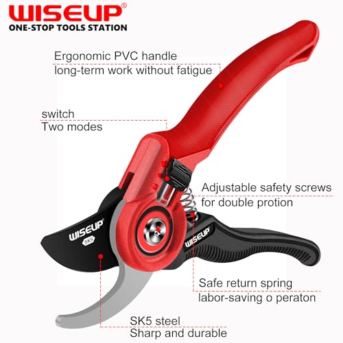 WISEUP Pruning Shears Garden Tool Garden Pruning Scissors