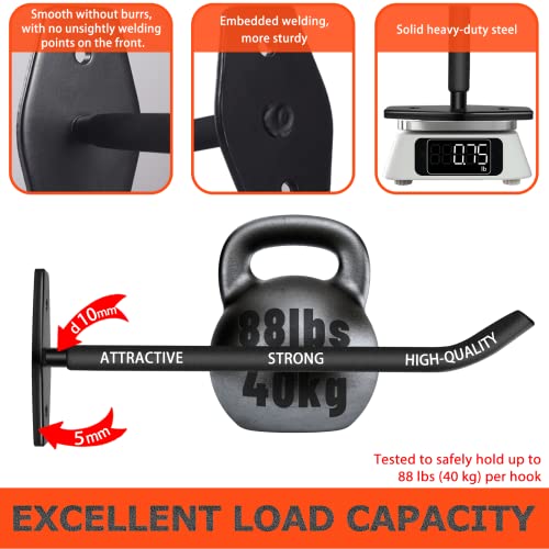 8 Pack 10-Inch Heavy Duty Garage Hooks, Tire Wall Mount, Black - color: 8 Pack – Black